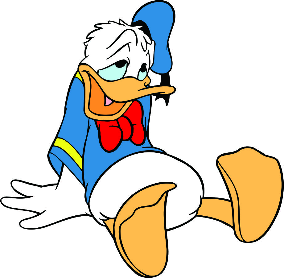 Donald Duck Logo 14 vinyl decal